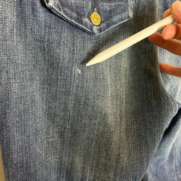 7 For All Mankind Dark Rinse Flare 30 Trouser Low Rise Y2K - Picture 8 of 16